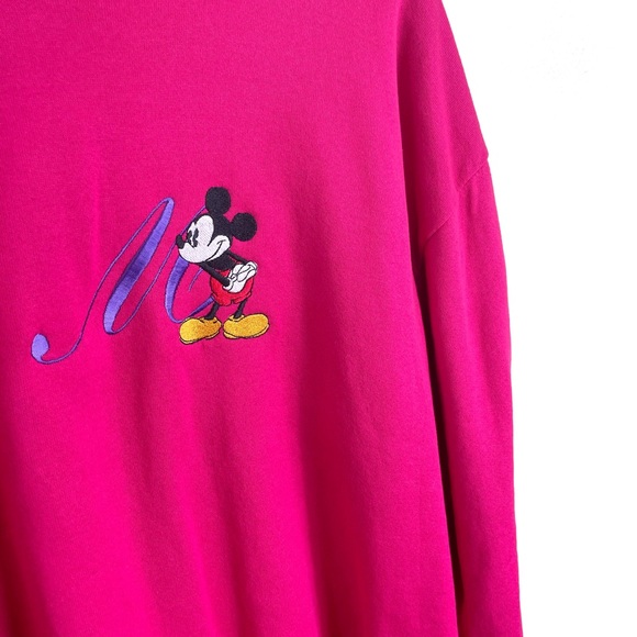Vintage Embroidered Pink Mickey Crewneck Sweater - Picture 4 of 4